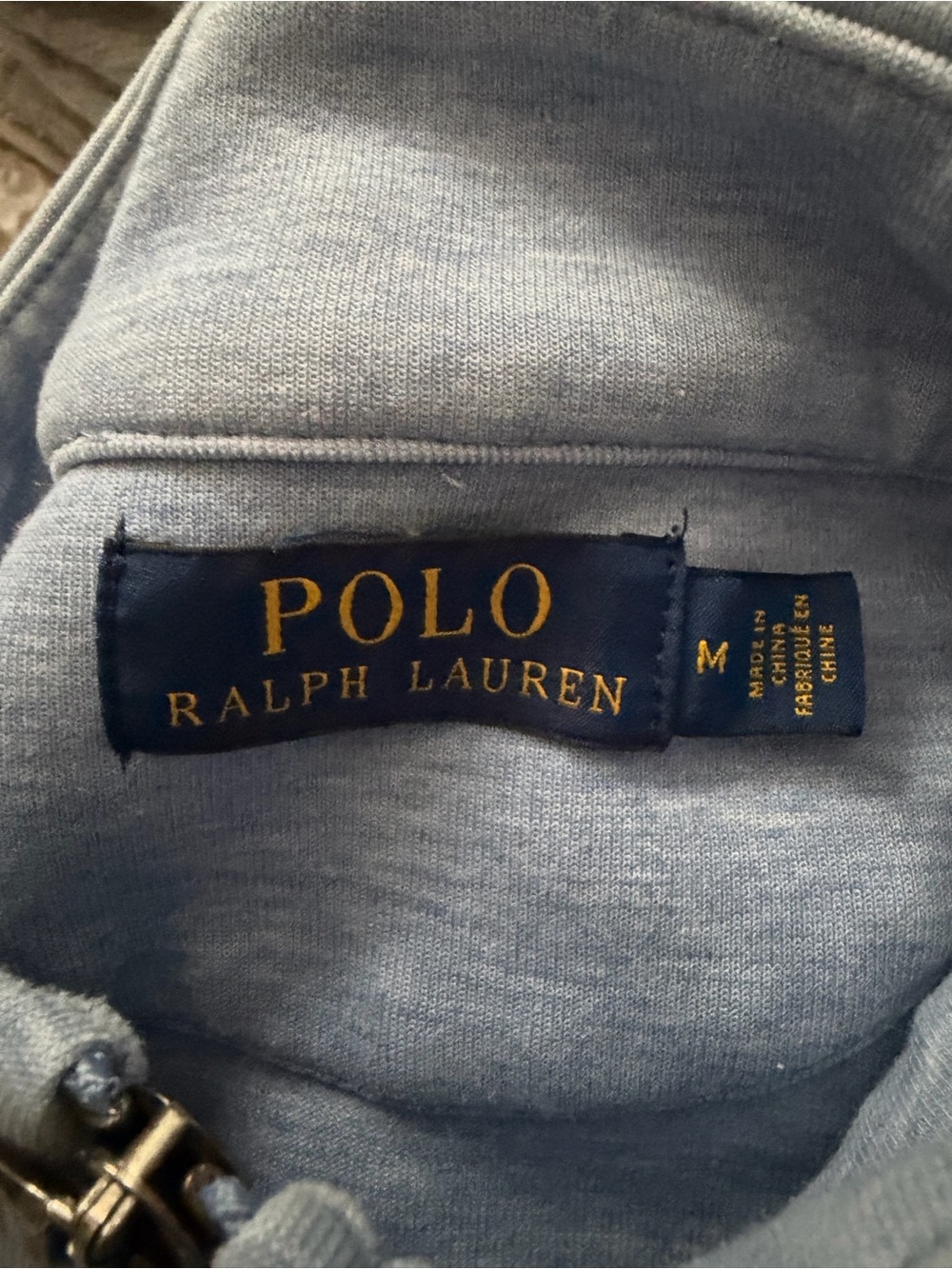 Ralph Lauren Light Blue Half-Zip Sweater - Picture 3 of 3